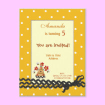 Bee Children's Birthday Invitation postcards