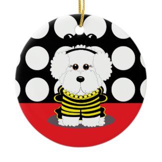Bichon Frise Bumble Bee Ornament ornament