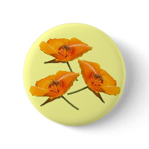 Bee Falling Poppies Buttons