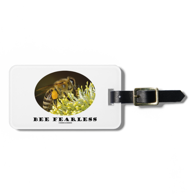 Bee Fearless (Bee On Yellow Flower) Tags For Bags