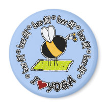 bee fit - yoga magnet by cfkaatje bee fit - yoga magnet