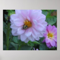 Bee Flowers Print