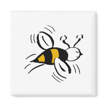 Bee Free Honey and Black Refrigerator Magnet