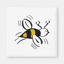 Bee Free Honey and Black Refrigerator Magnet
