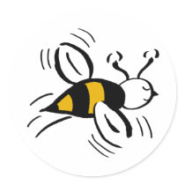Bee Free Honey and Black Sticker