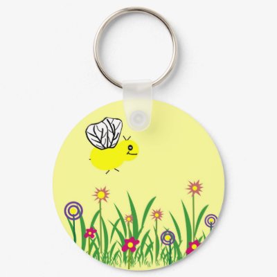 BEE Garden key chain Keychain by marcya7