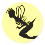 Bee Girl Silhouette Sticker stickers