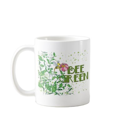 Bee Green Mugs by UTeezGoGreen