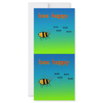 Bee Happy Bookmark Rack Card