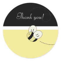 BEE HAPPY Bumble Bee Favor Stickers