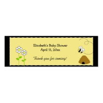 BEE HAPPY BUMBLE BEE Shower / Birthday Favor Tag Business Card Template