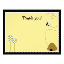 Bee Happy Bumblebee *Matte Finish* Thank you card Custom Announcement