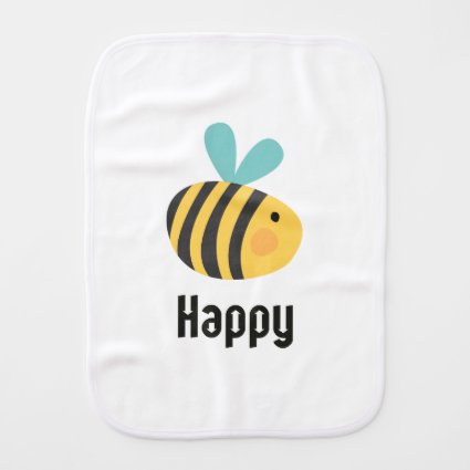Bee Happy Burp Cloth
