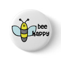 Bee Happy buttons by dublindub Bee Happy buttons