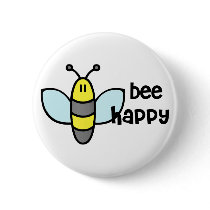 Bee Happy buttons by dublindub Bee Happy buttons
