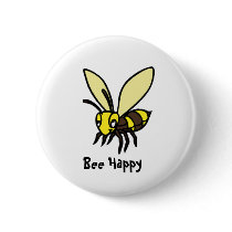 Bee Happy buttons