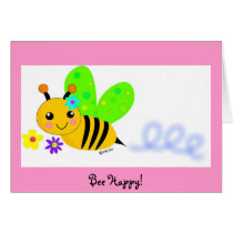 Bee Happy Greeting Cards