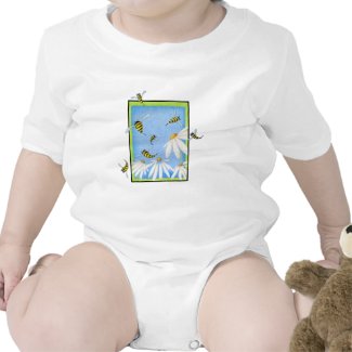 Bee Happy Daisies Infant Onesie T-Shirt shirt
