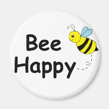 Bee Happy Fridge Magnets