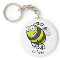 Bee Happy Keychain