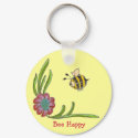 Bee Happy Keychain by jduncan29 Bee Happy Keychain