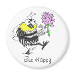Bee Happy magnet