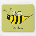 Bee Happy Mouse Pad mousepads
