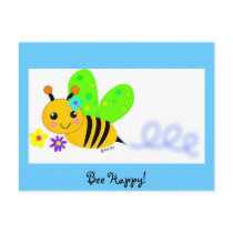 Bee Happy postcards