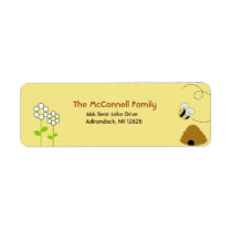 Bee Happy PRINTABLE ADDRESS LABELS