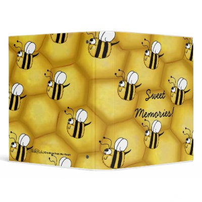 Bee Honeycomb collage Binders by creationhrt