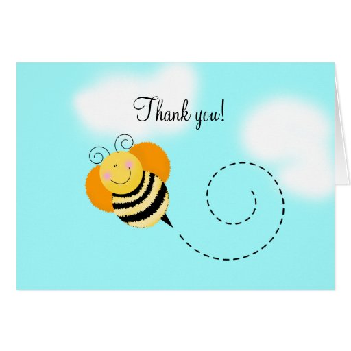 Bee Hop Bumble Bee Folded Thank You Notes Stationery Note Card 