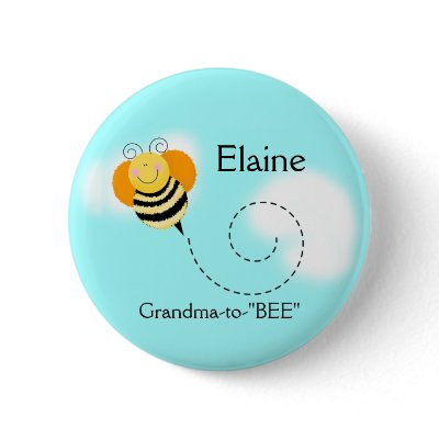 BEE HOP BUMBLE BEE NAME TAG Personalized Button by allpetscherished