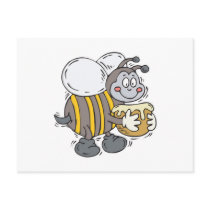 bee hugging honey postcards