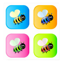 Bee Icons posters
