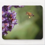 Bee in Flight Mousepad mousepads