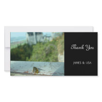 Bee in front of the white castle picture card