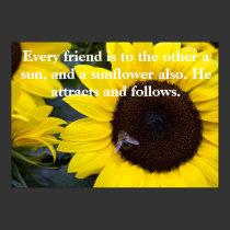 Bee in Sunflower Poster Every Friend posters