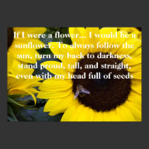 Bee in Sunflower Poster Would be a Sunflower. posters