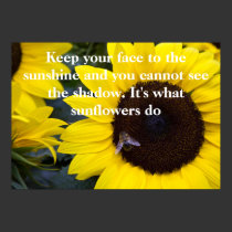Bee in Sunflower What Sunflowers Do posters