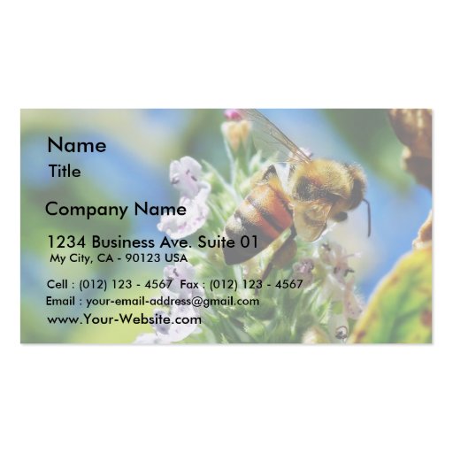Bee Insect Business Card (front side)