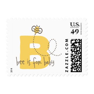 Bee is for Baby Postage Stamps