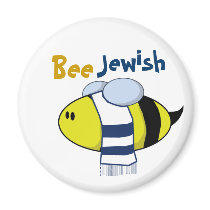 "Bee Jewish" Fridge Magnet
