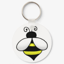 Bee Key Chain Keychain by dizzypixels Bee Key Chain Keychain