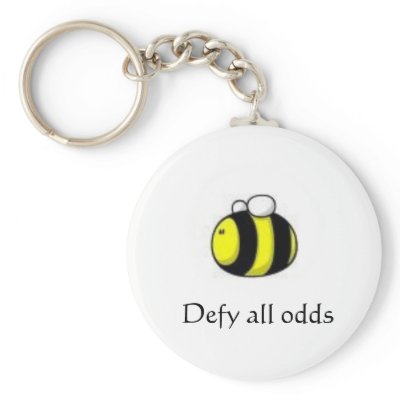Bee Keychain- defying odds by crazygramps