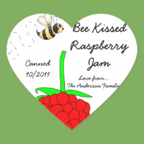 Bee Kissed Raspberry Jam stickers