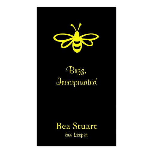 Bee [lemon] business card templates (front side)