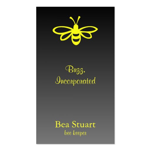 Bee [lemon] Gradient Business Card (front side)