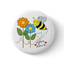 Bee Love buttons