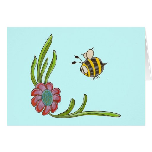 Bee Meets Flower Card