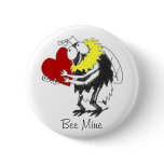 Bee Mine button badge